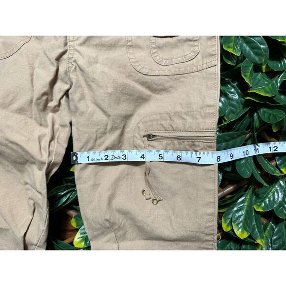 VINTAGE y2k The Cheetah Girls Tan Khaki Capris Size 12 - Picture 9 of 10